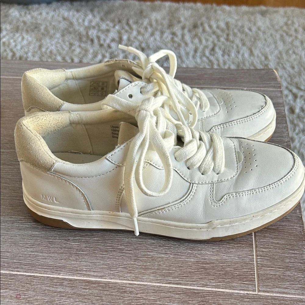 Madewell Cream Lace-Up Court Sneakers - Picture 4 of 7
